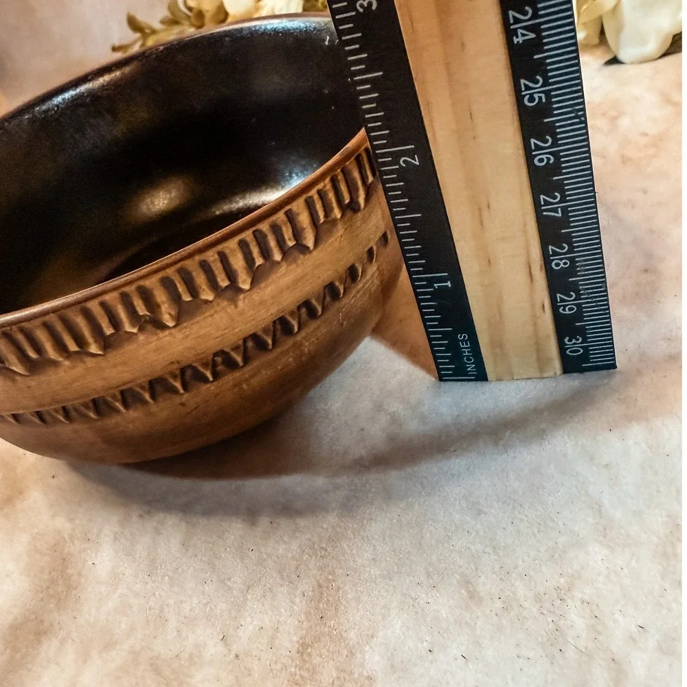 Brown‎ Stoneware Tender Heart Dish